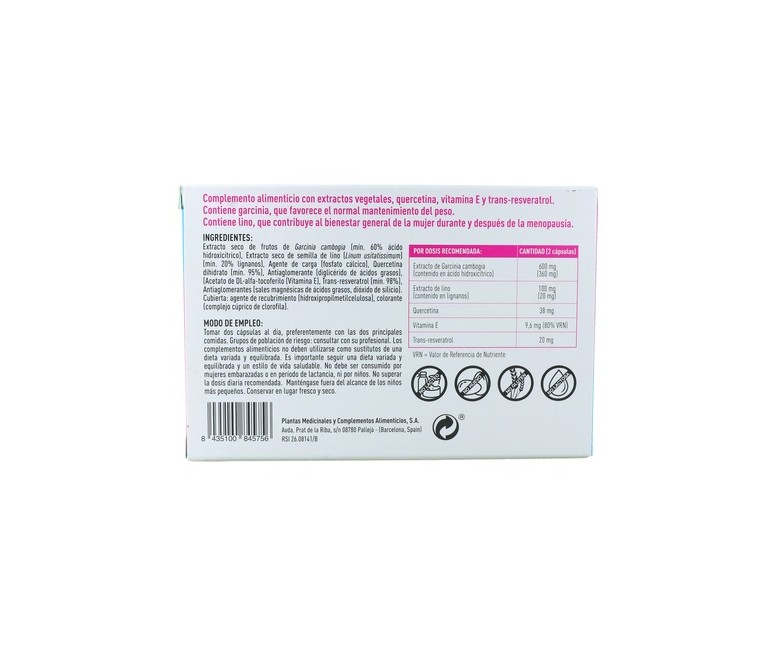 Plan 21 Garcinia Activ 40+ 60 cápsulas Plameca