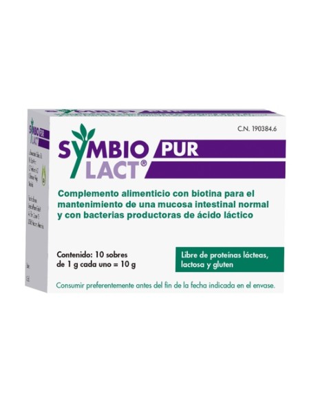 SymbioLact Pur probiótico digestivo - 2 cepas 10 sobres Symbiopharm