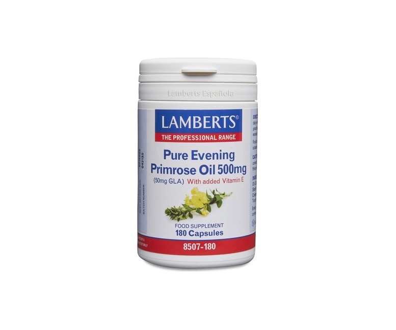 Aceite de prímula puro 180 cápsulas de 500mg Lamberts