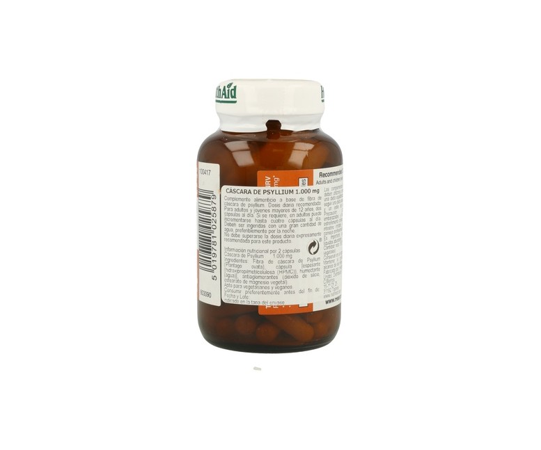 Fibra de Cáscara Psyllium 60 comprimidos Health Aid
