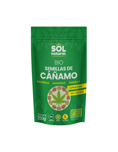Semillas de cáñamo peladas Bio 250 g Sol Natural