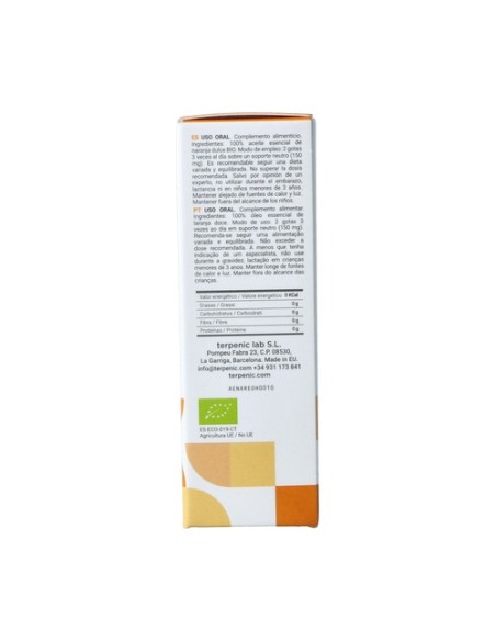 Aceite Esencial Naranja Dulce Bio 10 ml Terpenic