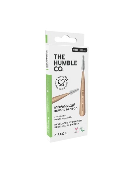 Cepillo interdental - medida 5/0,8 verde 6 unidades The Humble Co.