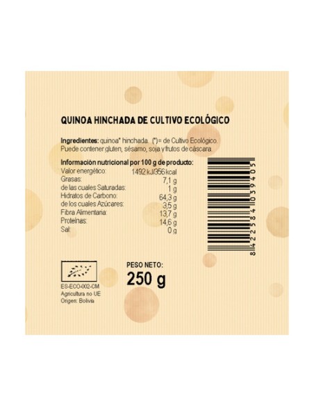 Quinoa hinchada Bio 250 g El Granero Integral