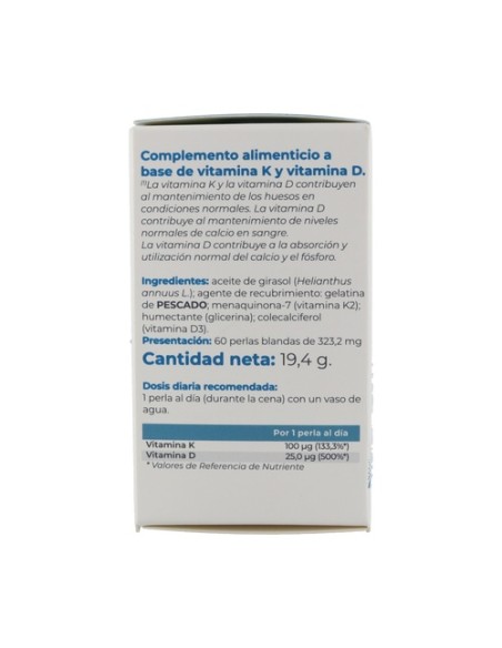 Vita K2+D3 60 perlas de 328.26mg Inovance