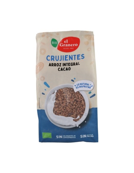 Arroz integral hinchado con agave y cacao bio 300 g (Cacao) El Granero Integral