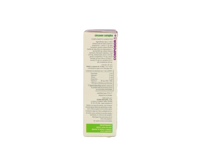 Composor 40 Fórmula XXI 50 ml Soria Natural