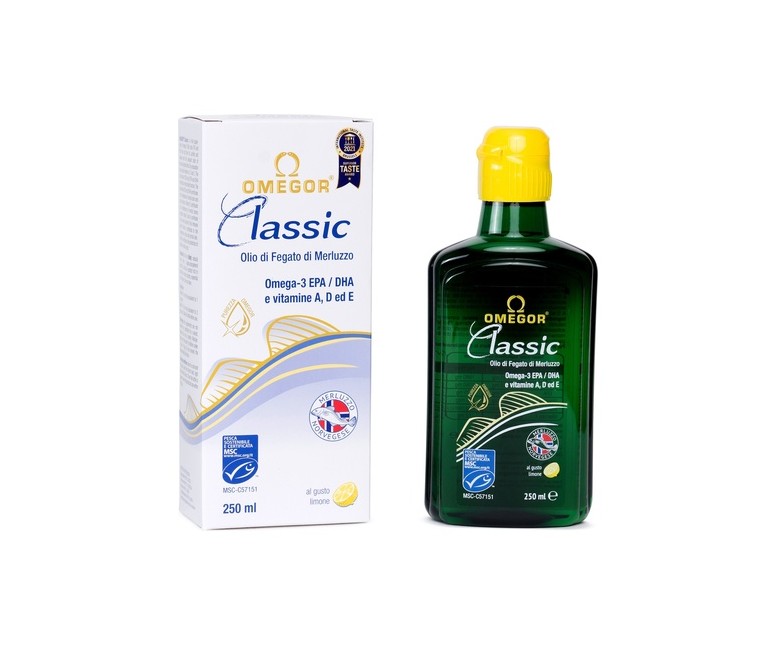 Omegor classic aceite hígado bacalao 250 ml (Limón) Uga Nutraceuticals