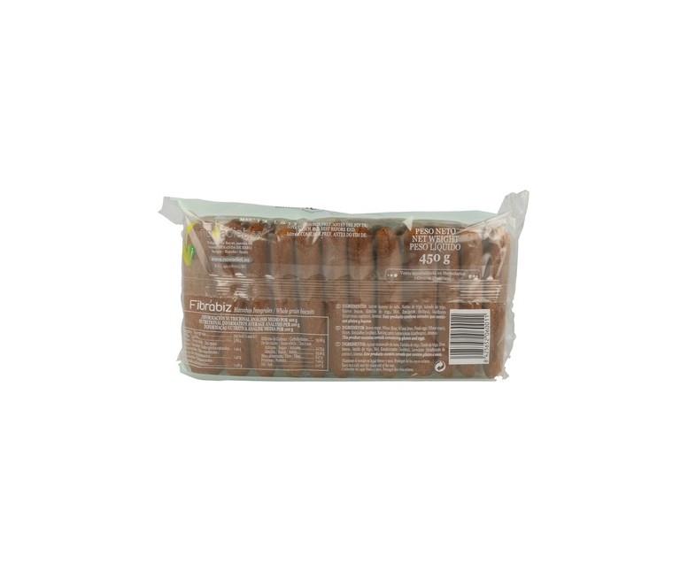 Fibrabiz Bizcochos Integrales 450 g Nova Diet