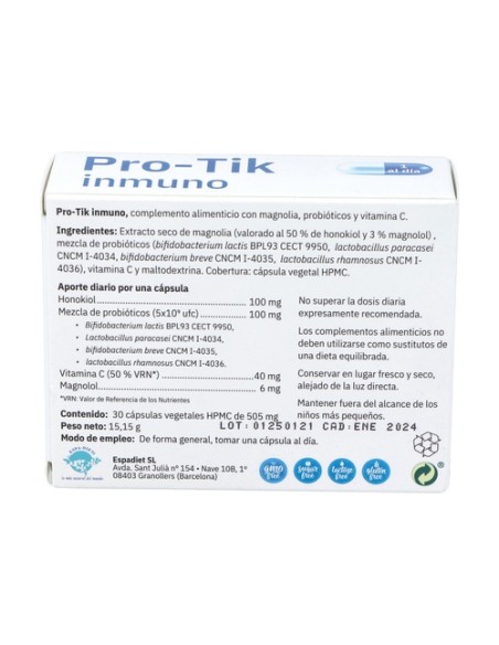 Pro-tik inmuno 30 cápsulas Espadiet