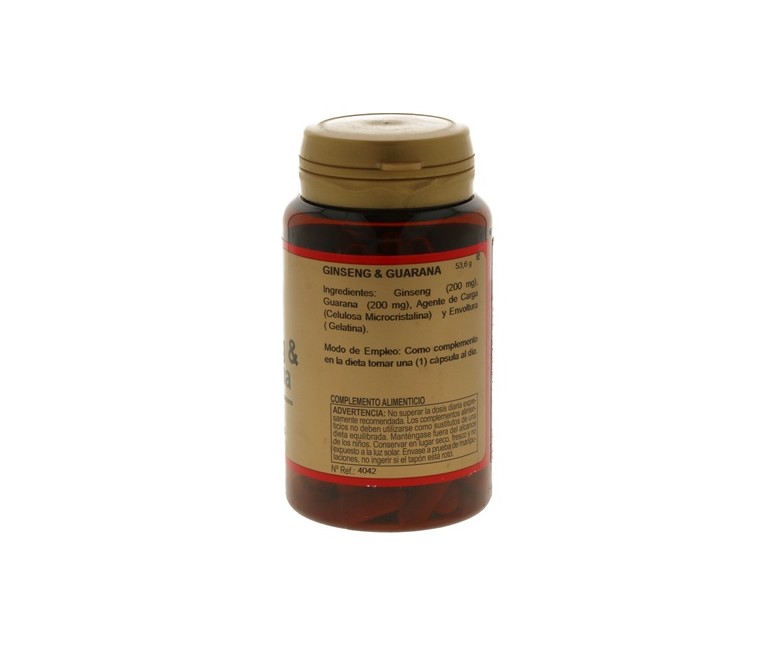 Ginseng y Guarana 90 cápsulas de 400mg Obire