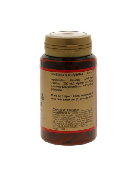 Ginseng y Guarana 90 cápsulas de 400mg Obire