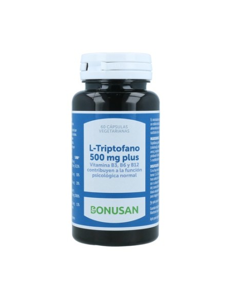 L-Triptófano plus 500mg 60 cápsulas de 500mg Bonusan