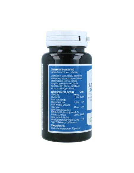 L-Triptófano plus 500mg 60 cápsulas de 500mg Bonusan