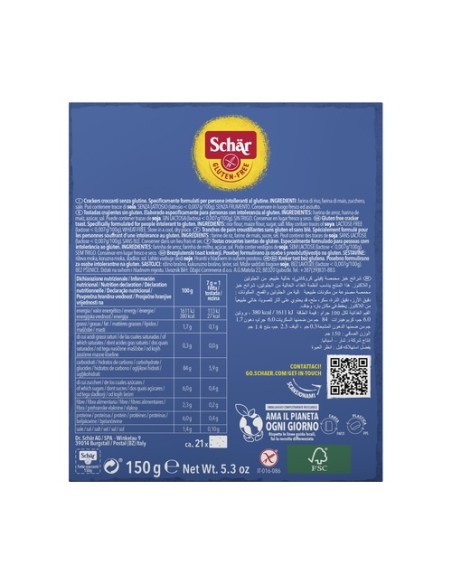 Tostadas crujientes sin gluten 150 g Schär