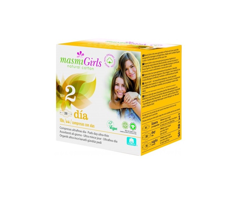 Girls compresa día 10 unidades Masmi Natural Cotton
