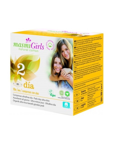 Girls compresa día 10 unidades Masmi Natural Cotton