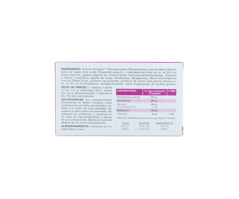Kolorex forte 30 cápsulas de 10mg Named