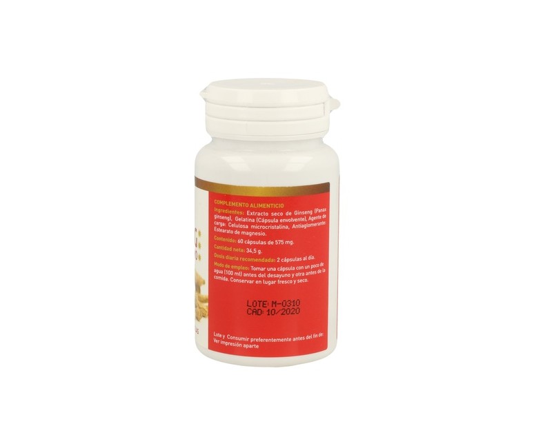 Ginseng Coreano 60 cápsulas de 500mg Plantapol