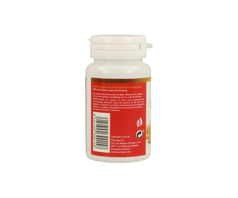 Ginseng Coreano 60 cápsulas de 500mg Plantapol