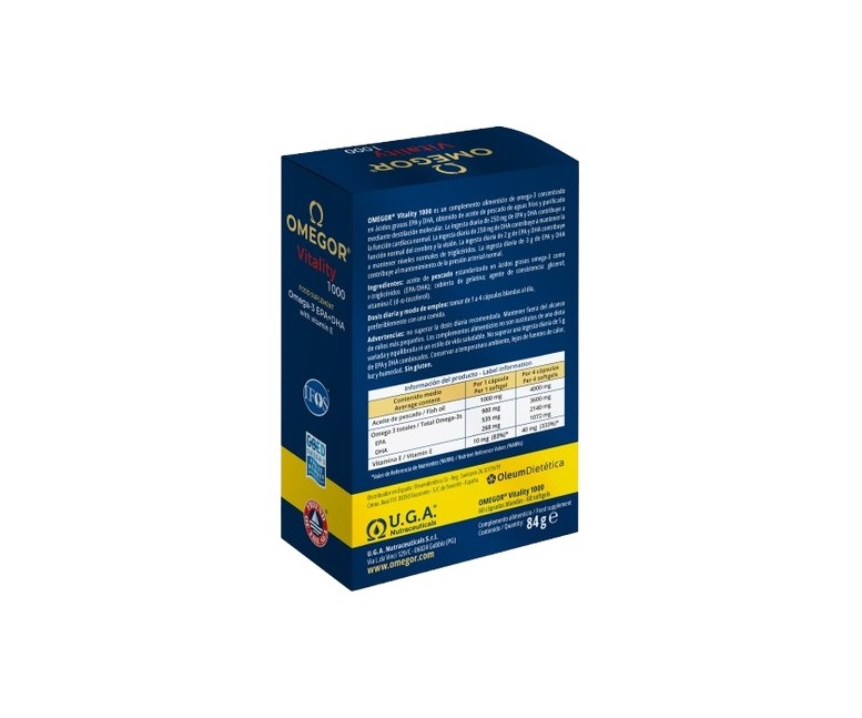 Omegor vitality 1000 omega3 60 cápsulas Uga Nutraceuticals