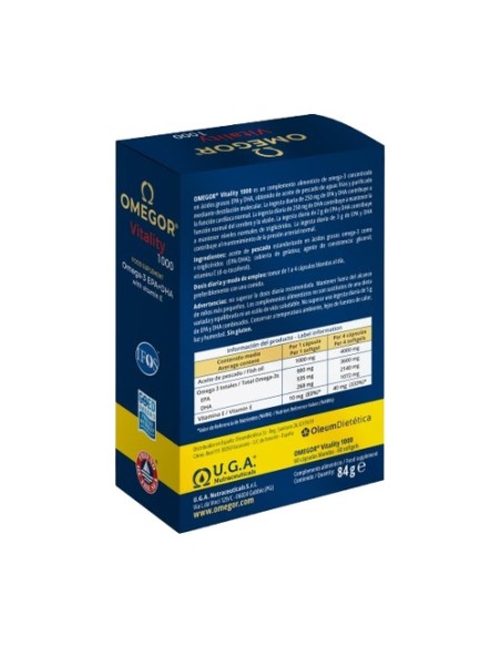 Omegor vitality 1000 omega3 60 cápsulas Uga Nutraceuticals