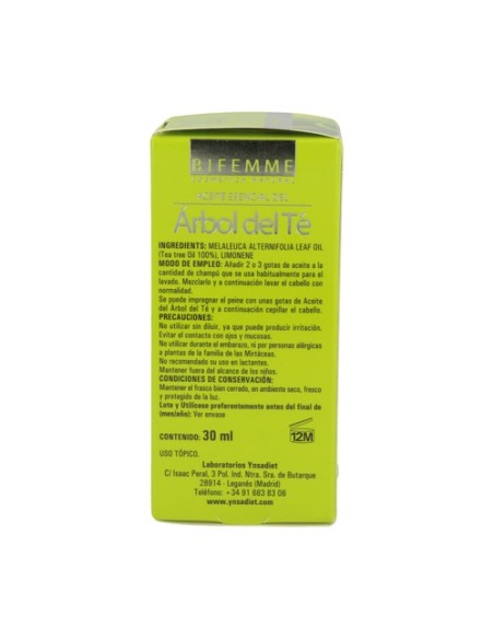 Aceite de Árbol del Té 30 ml (Árbol del Té) Bifemme