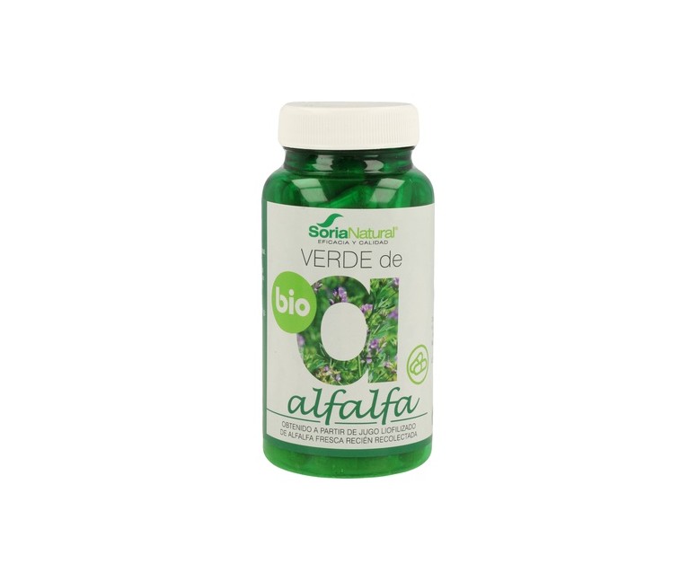 Verde de Alfalfa Bio 80 cápsulas de 630mg Soria Natural
