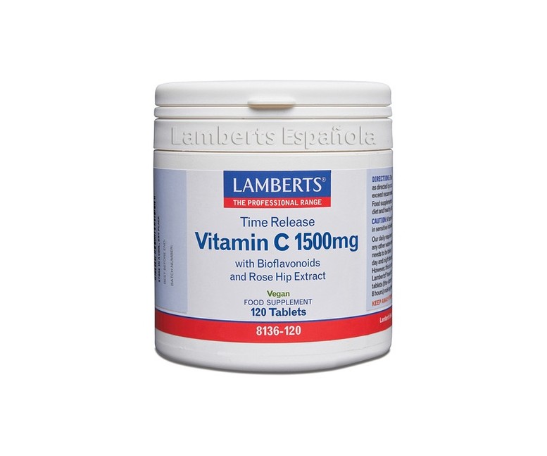 Vitamina C Liberación sostenida 120 tabletas (1500mg) Lamberts
