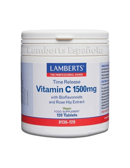 Vitamina C Liberación sostenida 120 tabletas (1500mg) Lamberts