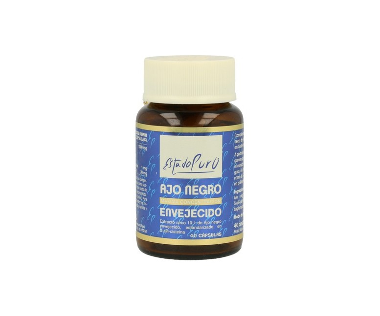 Ajo negro envejecido 40 cápsulas vegetales de 650mg Estado Puro