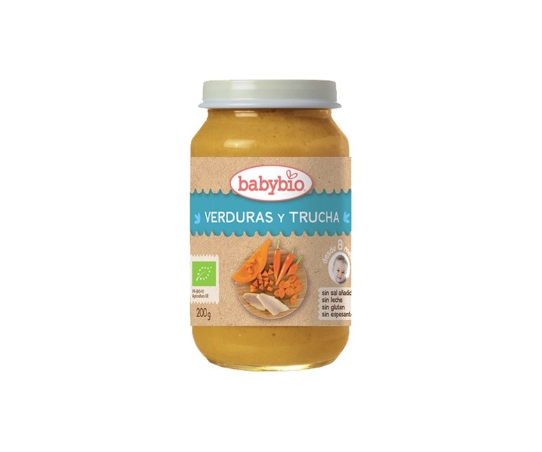 Tarrito Verduras con Trucha 8m+ 200 g (Pescado - Verduras) Babybio