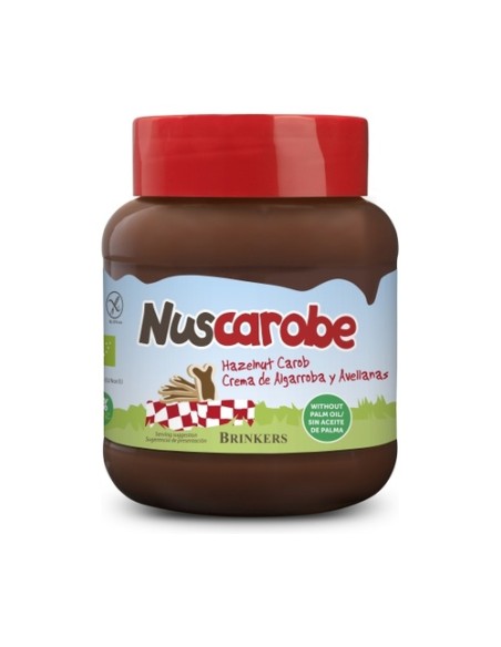 Crema de Algarroba y Avellana Bio 350 g Nuscarobe