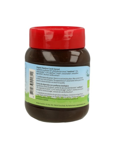 Crema de Algarroba y Avellana Bio 350 g Nuscarobe