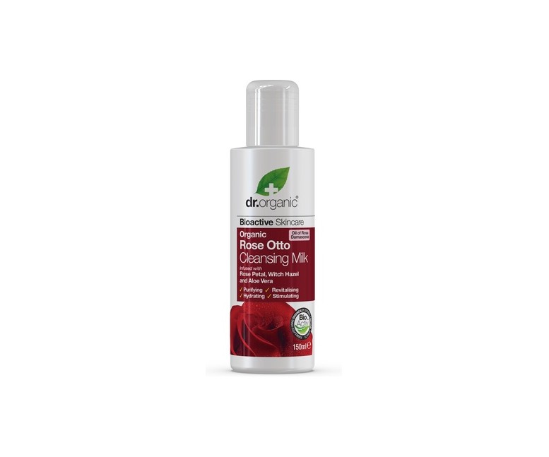 Leche limpiadora orgánica Rose Otto 150 ml Dr. Organic
