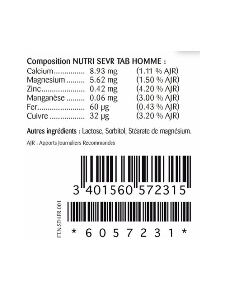 Nutri sevr hombre 70 cápsulas vegetales Activa