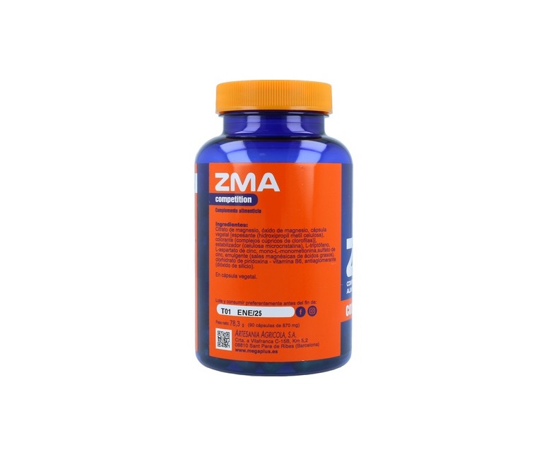 Zma 90 cápsulas Mega Plus