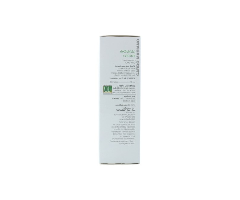 Extracto natural de cardo mariano 50 ml Soria Natural