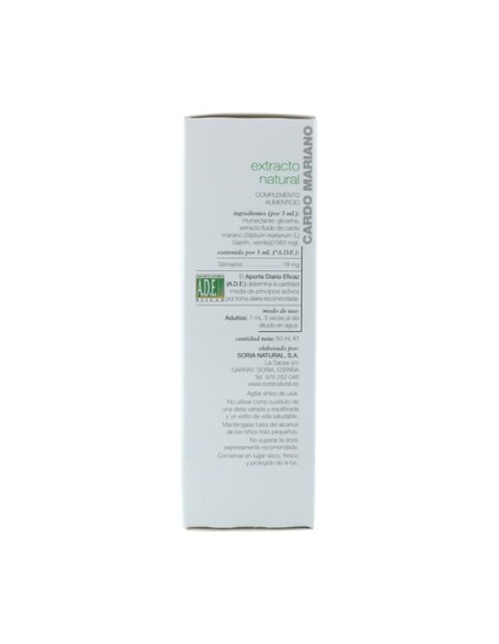 Extracto natural de cardo mariano 50 ml Soria Natural