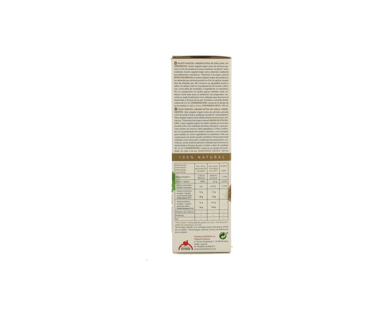 Aceite De Avellana 100 ml de aceite Esential Aroms