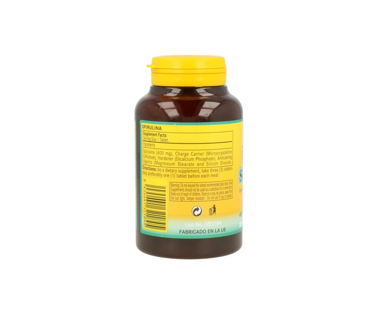 Espirulina 250 comprimidos de 400mg Nature Essential