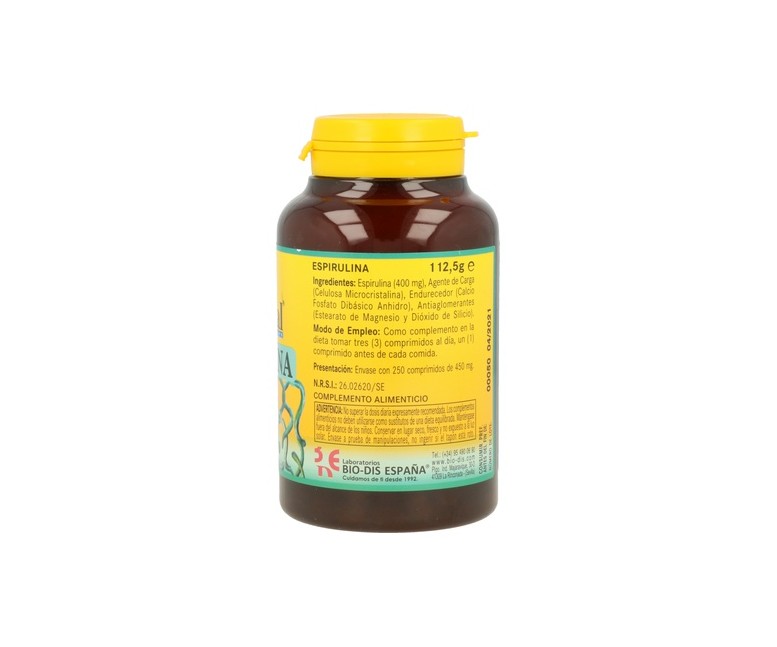 Espirulina 250 comprimidos de 400mg Nature Essential