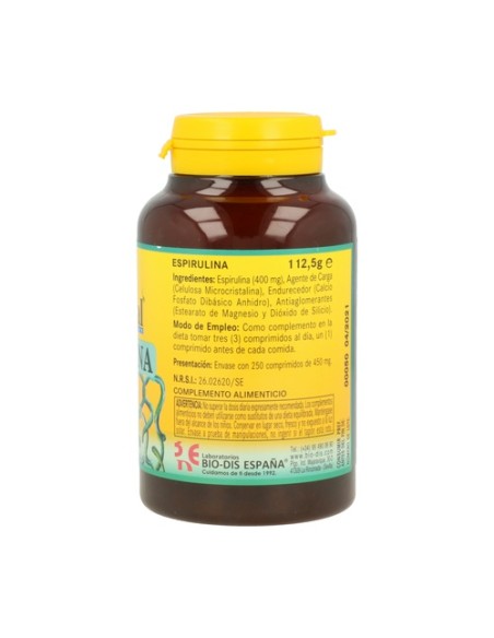 Espirulina 250 comprimidos de 400mg Nature Essential