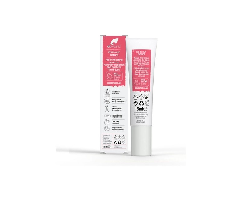 Sérum de ojos iluminador Vitamina C 15 ml de sérum (Guayaba) Dr. Organic