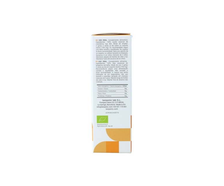 Aceite Esencial Mandarina Roja Bio 10 ml Terpenic