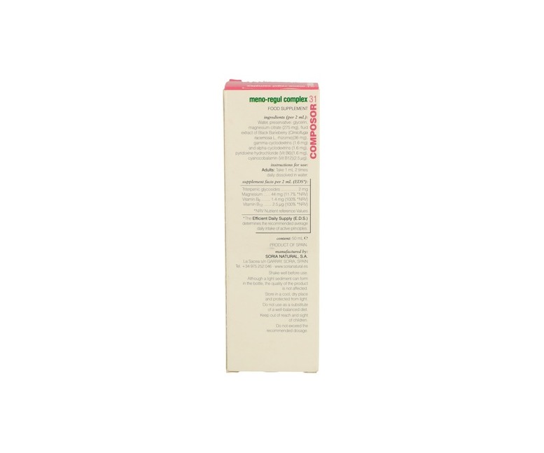 Composor 31 Meno-Regul Complex Fórmula XXI 50 ml Soria Natural