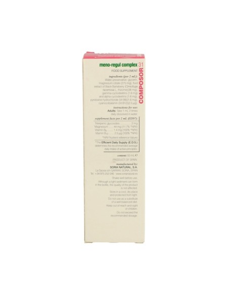 Composor 31 Meno-Regul Complex Fórmula XXI 50 ml Soria Natural