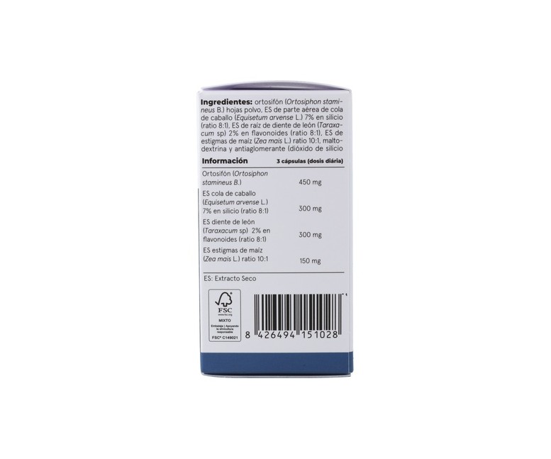 Depurcap (Cola de Caballo, Diente de León, Ortosifón y Maíz) 60 cápsulas Herbora