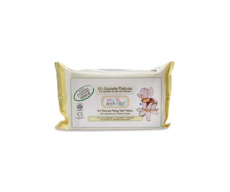 Toallitas Bebé de Manzanilla y Caléndula Eco 60 unidades Anthyllis