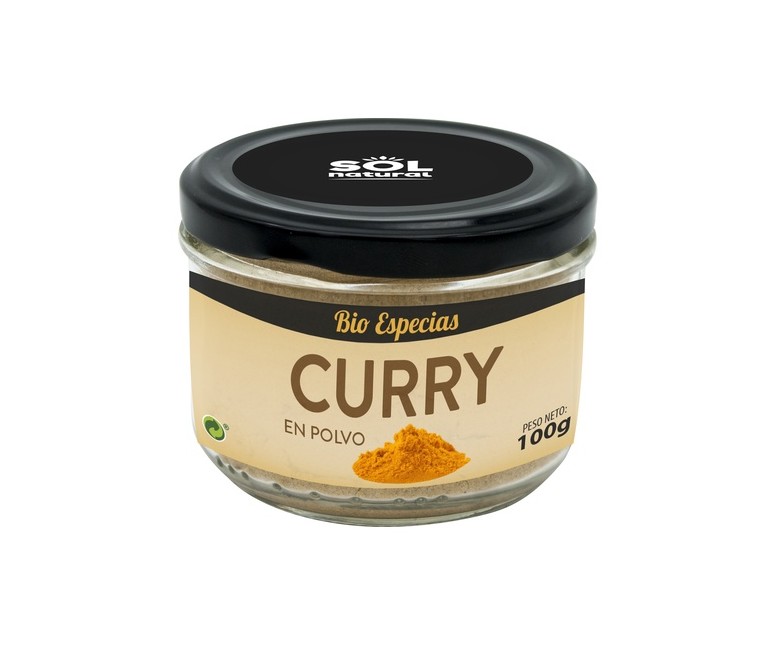 Curry en polvo bo 100 g de polvo Sol Natural